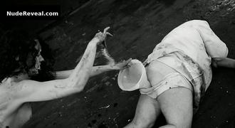 ASHLYNN YENNIE nude in The Human Centipede II