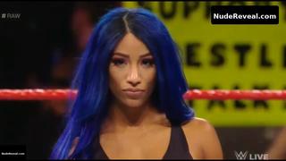 SASHA BANKS nude in WWE Monday Night RAW