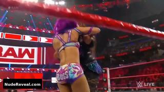 SASHA BANKS nude in WWE Monday Night RAW