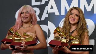 SHAKIRA nude in The Grammy Awards