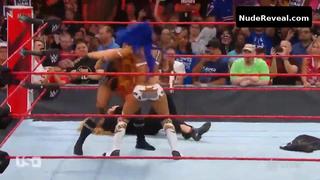 SASHA BANKS nude in WWE Monday Night RAW