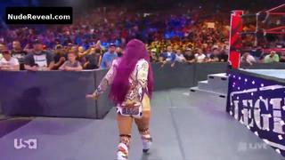 SASHA BANKS nude in WWE Monday Night RAW