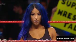 SASHA BANKS nude in WWE Monday Night RAW
