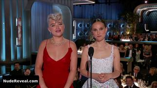 FLORENCE PUGH nude in The Golden Globe Awards