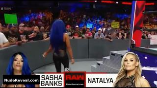 SASHA BANKS nude in WWE Monday Night RAW