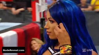 SASHA BANKS nude in WWE Monday Night RAW
