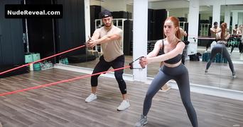 MADELAINE PETSCH nude in Madelaine Petsch Workout Routine