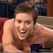 ALYSSA MILANO nude in The Tonight Show