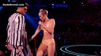 MILEY CYRUS nude in MTV Video Music Awards