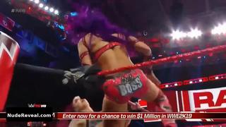 SASHA BANKS nude in WWE Monday Night RAW