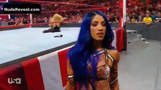 SASHA BANKS nude in WWE Monday Night RAW