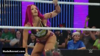 SASHA BANKS nude in WWE Monday Night RAW