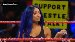 SASHA BANKS nude in WWE Monday Night RAW