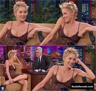 SHARON STONE nude in The Tonight Show
