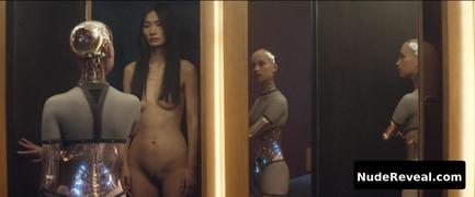 ELINA ALMINAS nude in Ex Machina