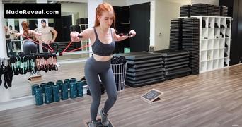 MADELAINE PETSCH nude in Madelaine Petsch Workout Routine