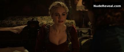 LILY JAMES nude in Rebecca