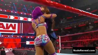 SASHA BANKS nude in WWE Monday Night RAW