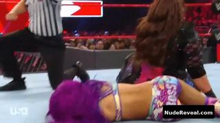 SASHA BANKS nude in WWE Monday Night RAW