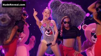MILEY CYRUS nude in MTV Video Music Awards