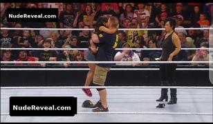 AJ LEE nude in WWE Monday Night RAW