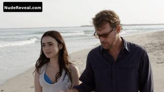 LILY COLLINS nude in Stuck in Love