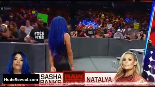 SASHA BANKS nude in WWE Monday Night RAW