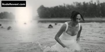 AURORA PERRINEAU nude in KAOS