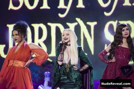 DOVE CAMERON nude in Hocus Pocus 25th Anniversary Halloween Bash