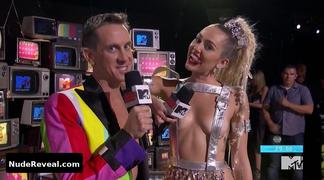 MILEY CYRUS nude in MTV Video Music Awards