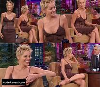 SHARON STONE nude in The Tonight Show