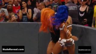 SASHA BANKS nude in WWE Monday Night RAW