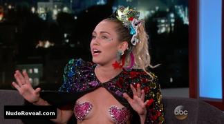 MILEY CYRUS nude in Jimmy Kimmel Live