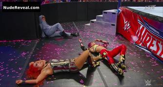 REBECCA QUIN nude in WWE Monday Night RAW