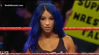 SASHA BANKS nude in WWE Monday Night RAW