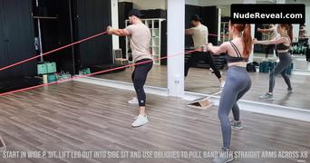 MADELAINE PETSCH nude in Madelaine Petsch Workout Routine