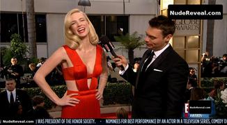 JANUARY JONES nude in The Golden Globe Awards