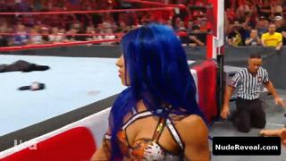 SASHA BANKS nude in WWE Monday Night RAW