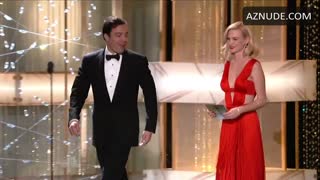 JANUARY JONES nude in The Golden Globe Awards