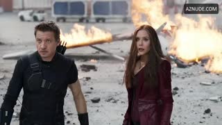 ELIZABETH OLSEN nude in Captain America: Civil War